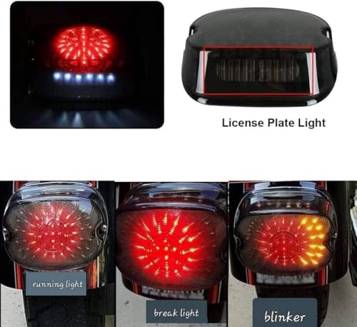 Image of MZS Motorcycle Tail Light LED Turn Signal Driving Integrated for HD Models