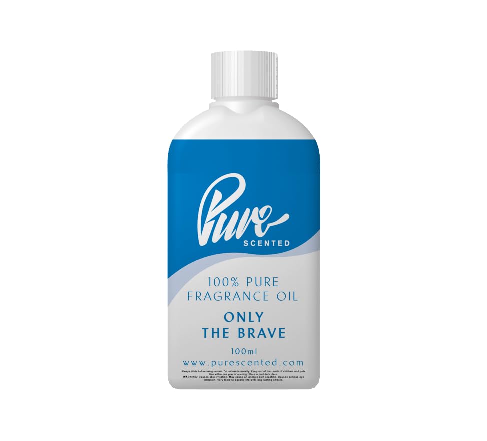 Pure Scented 100ml Fragrance Oil - Vegan & Cruelty-Free, for Candles, Soaps, Slime, Diffusers, Cosmetics, Wax Melts & DIY Crafts (1 x 100ml, Only The Brave) — image 1