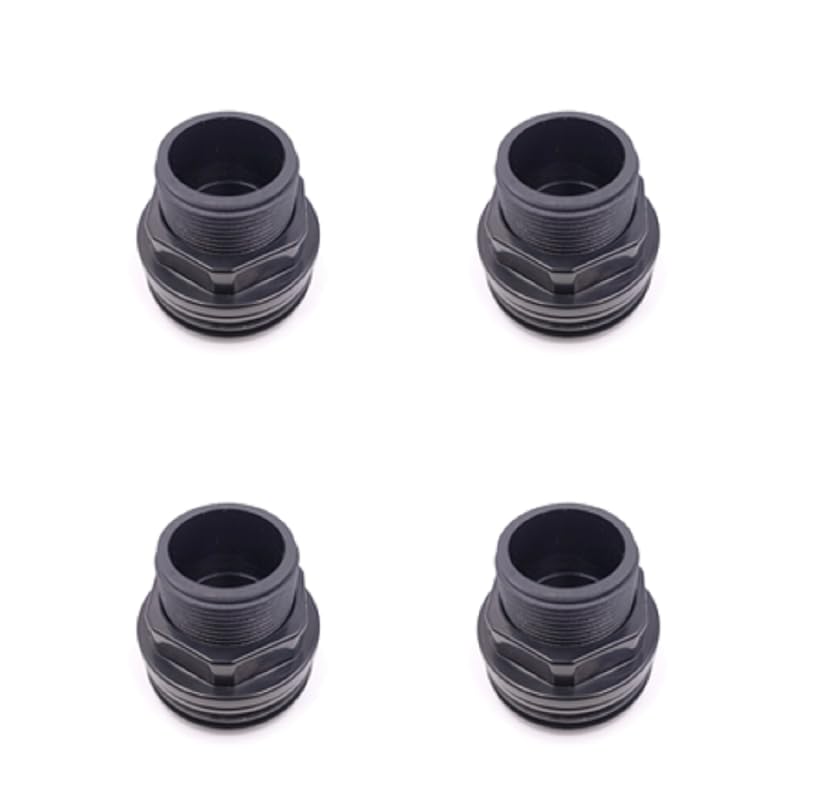 B BUBBLEFIN ¾, 3/4 inch Bulkhead Slip x Slip NPT Standard 2-Pair (4-Pack) NBR Rubber Gasket, ABS, Connecting Standard 3/4 Inch PVC Pipe