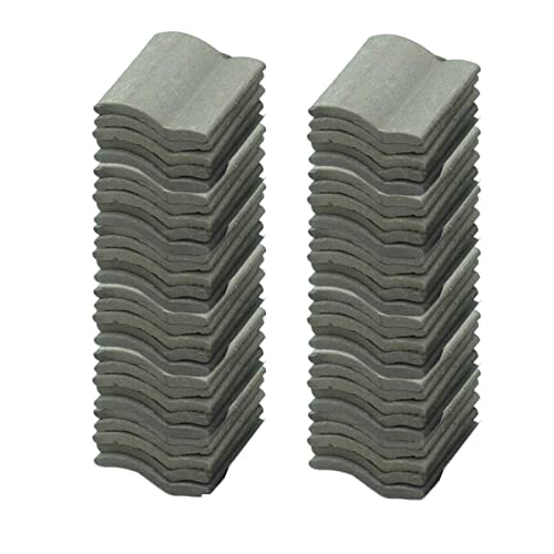 Milageto 60 Stück Dachziegel Puppenhaus Dekoration 1/16, Gray S Shape Milageto 60 Stück Dachziegel Puppenhaus Dekoration 1/16, Gray S Shape