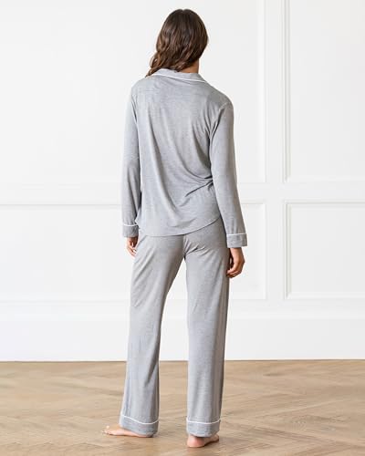 Cozy Earth 100% Viscose From Bamboo Long Sleeve Pajama Set For Women - Button-Up Sleepwear2