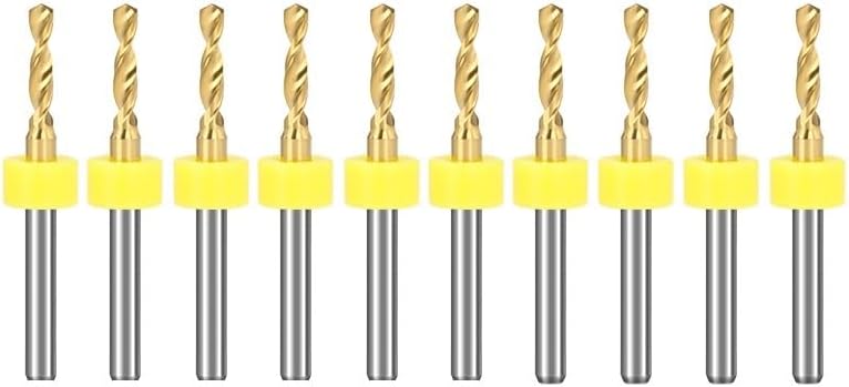 2.5mm PCB Drill Bit 1/8 Shank Titanium Coated Micro Drill Bit for PCB Circuit Board,PVC Drilling