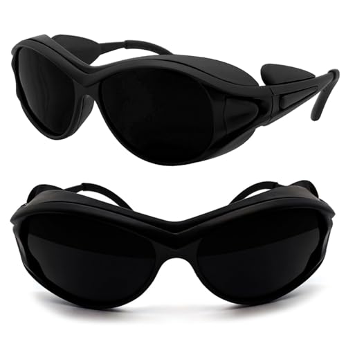 Image of LADYPONYCSC Wrap-around Design 2-Pack Welding Goggles Eye Protective Safety Glasses for Welders with Black Lens Anti-Flog Anti-glare Anti-shock Welding Glasses