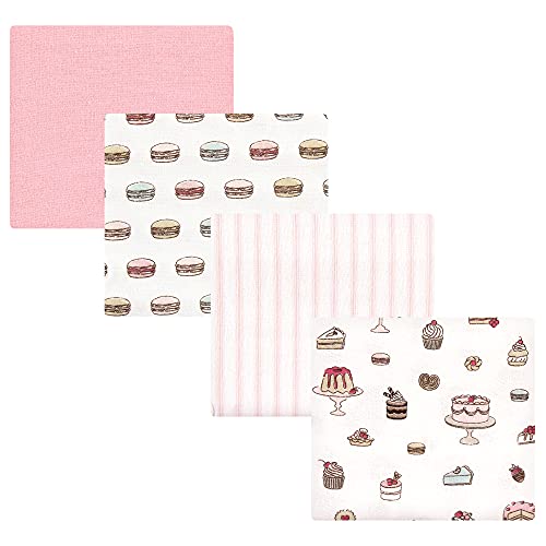 Image of Hudson Baby Unisex Baby Cotton Flannel Receiving Blankets, Sweet Bakery, One Size