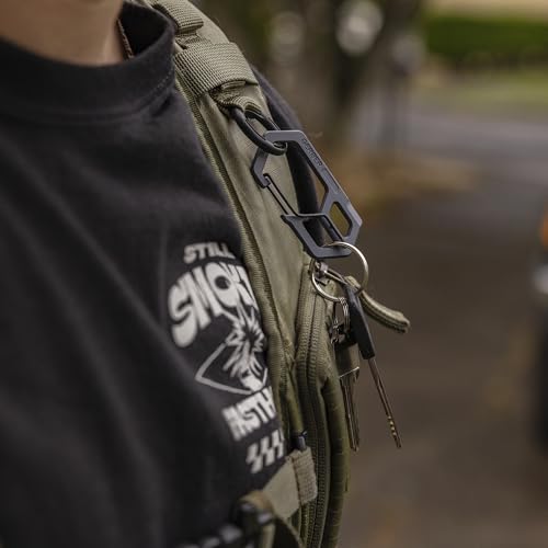 Gerber Multi-Tool und Schlüsselanhänger, Carabiner, 3-Kammer-Karabiner mit Verpackungsöffner und Flaschenöffner, Länge: 6,1 cm, Gewicht: 18 g, Edelstahl, Schwarz, 1075355