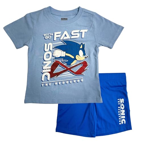 Image of SEGA Sonic The Hedgehog Toddler /Little Boys 2-Piece Clothing Sets Short Sleeve Tee-Shirt and Shorts Set