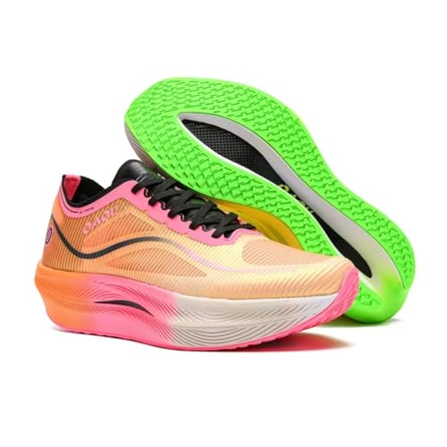 Image of Carbon Plate Marathon Running Racing Shoes Men Stable Support Shock-Relief Ultra-Light TPU Outsole Rebound Sneakers