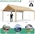 COBIZI Carport 10'x20' Heavy Duty Portable Garage, Upgraded Car Canopy with Built-in Sandbags, UV Resistant Waterproof All-Season Tarp, Car Tent for Truck, Boat, SUV, Khaki
