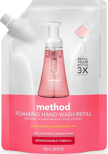 Method Foaming Hand Soap Refill, Pink Grapefruit, 28 Fl Oz (Pack of 1)