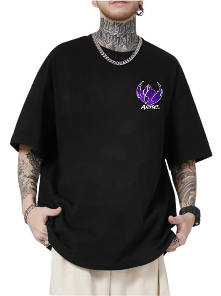 Image of Oversized Anime Graphic T-Shirt for Men