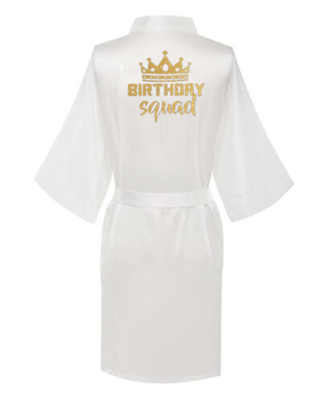 Suwequest Abito da festa di compleanno in raso pigiama vestaglia pigiama kimono accappatoio, Come da foto 1., XL