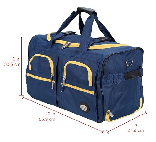 Image of Rockland Rolling Duffel Bag, Black, 22 inch