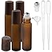 Essential Oil Roller Bottles, Thick Glass Perfume Roller Bottles Glass Empty Bottles with Funnel Opener and Dropper Beauty and Personal Care Tools