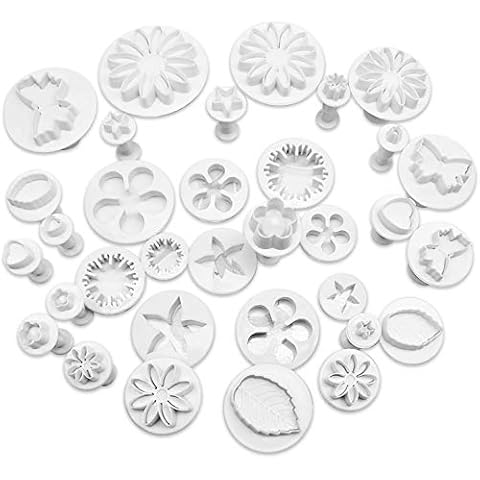 New Baking Mold Tools, 33pcs Fondant Plunger Cutters, DIY Cookies Cake Decorating, Flower/Heart/Butterfly/Star Chocolate Shaping Tools Cover
