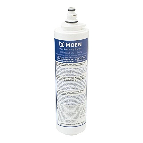 Image of Moen 9601 ChoiceFlo Replacement Water Filter Compatible with Sip Filtered Kitchen Faucets (Pack of 2)