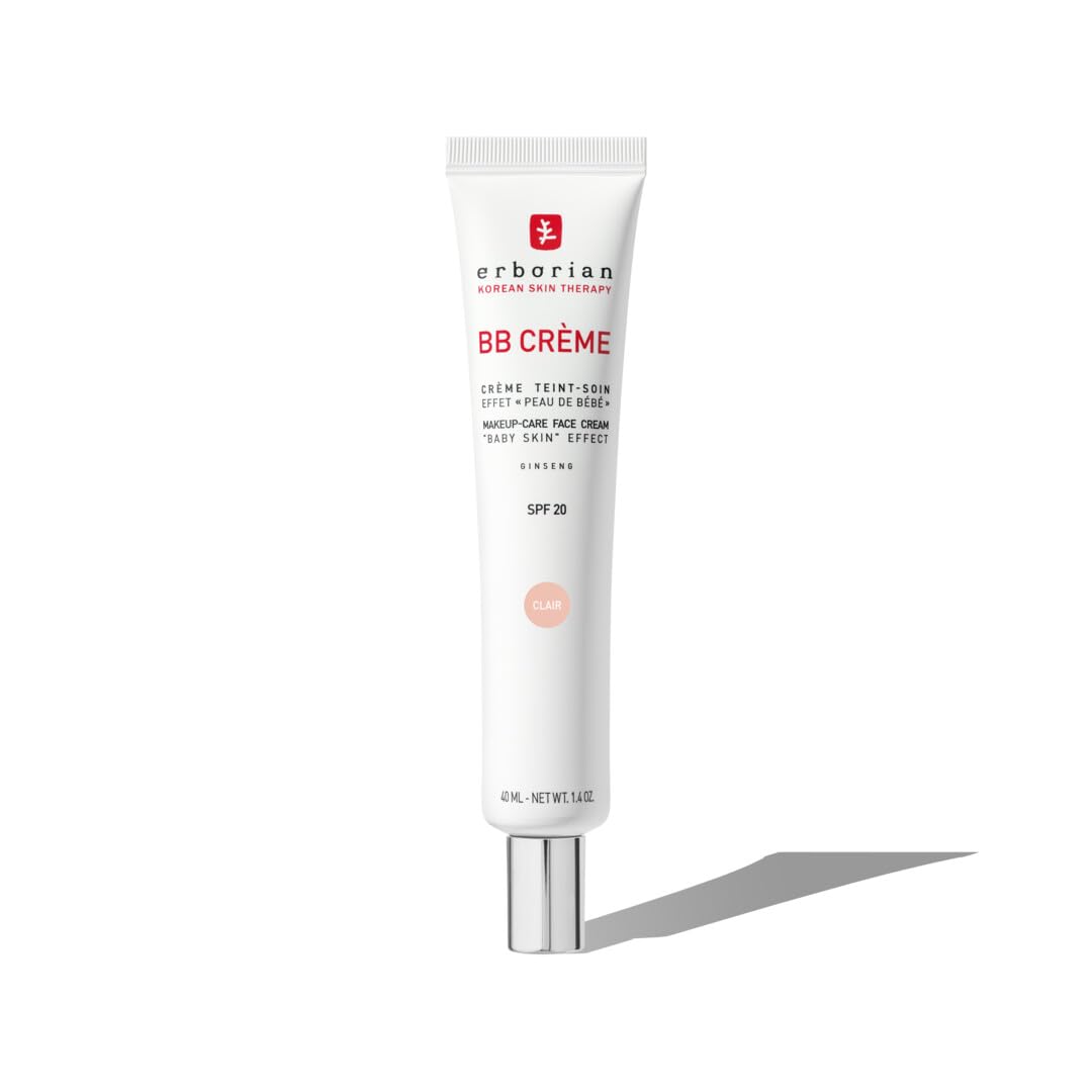 Erborian - BB Cream With Ginseng - Complexion Cream - "Baby Skin" Effect - Korean Cosmetic Treatment 5 -In -1 For SPF 20 - Clair 40 ml