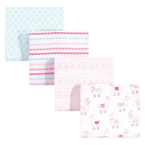 Image of Hudson Baby Unisex Baby Cotton Flannel Receiving Blankets, Llama, One Size