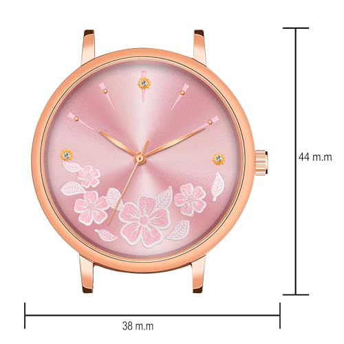 Image of Acnos Women's Classic Butterfly Dial Analog Watch with Leather Strap