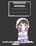  graph paper composition notebook: Grid Paper Notebook Quad Ruled, Large Format, 8.5 X 11 In, 100 Pages Minimalist Notebook Black Cover