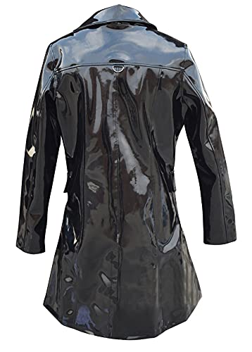 PVC Vinyl Women's Trench Coat3