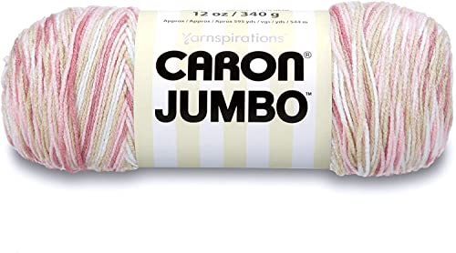 Image of Caron Jumbo Prints Rosewood Yarn - 2 Pack of 340g /12oz - Acrylic - 4 Medium (Worsted) - 595 Yards - Knitting /Crochet