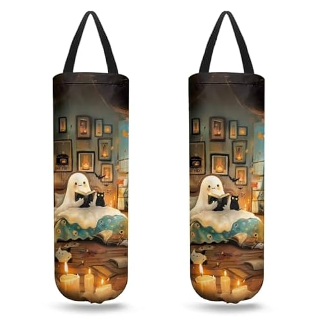 Cute Otter Plastic Bag Holder Trash Crocery Bag Storage Dispenser 2 Pack Wall Mount Plastic Bag Organizer Kitchen Decor Hanging Storage Bag Dispenser for Home Travelling