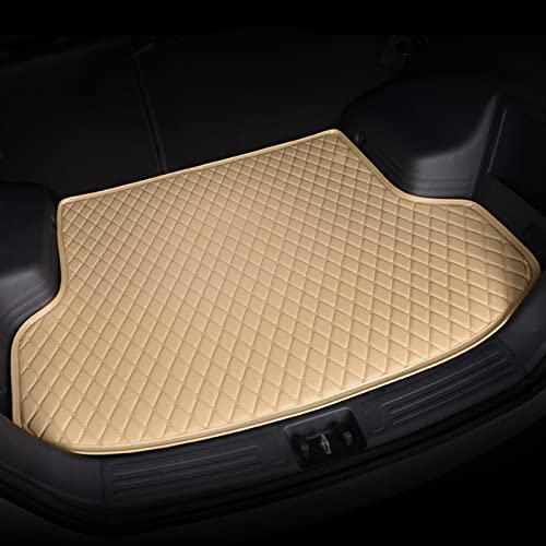 Protector Maletero Esteras Maletero Coche Estilo Personalizado para Opel para Corsa Accesorios Detalles Interiores Maletero Antiincrustante(Beige)