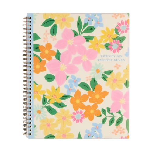Organized by Happy Planner Twin-Loop Dated 12-Month July 2026June 2027 Planner Big Size 8.5 x 11 Academic Layout Ditzy Garden