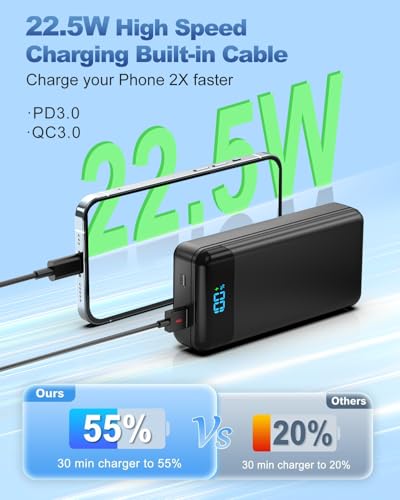 Portable Charger 40000mAh Power Bank, PD 22.5W Fast Charging - image 4