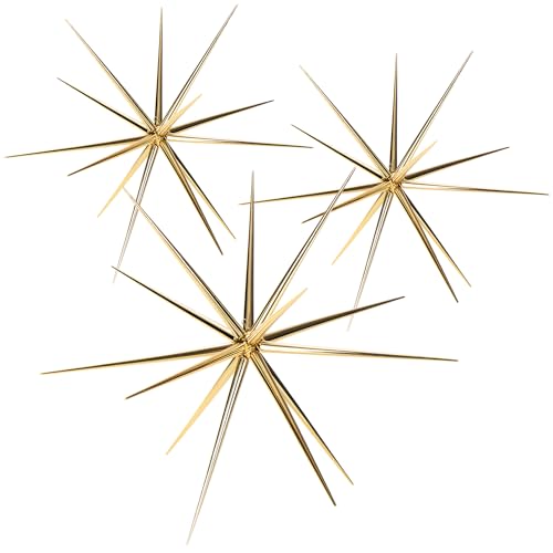 COM-FOUR® 3X estrela de natal para pendurar - estrela decorativa para decoração de Natal - estrela para decoração de ano novo, casamento, festa