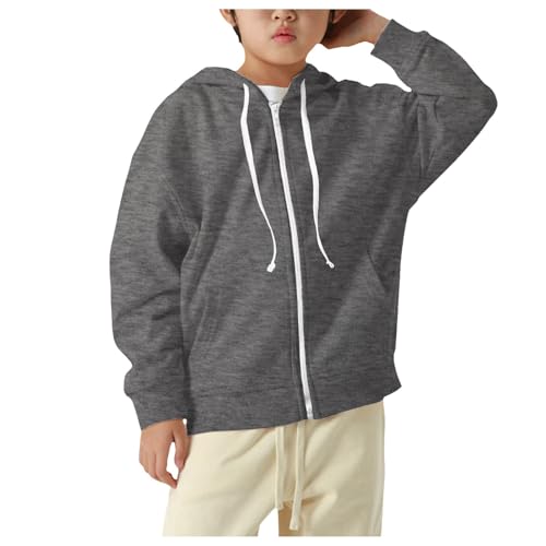 Toddler Casual Sweatshirt Zip Up Hooded Sports Jacket with Pocket Kids Boys Girls Athletic Dark Gray 11-12 Years Camo Hoodie2