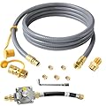 Upgraded Propane to Natural Gas Conversion Kit Compatible with Weber Genesis Series Grill, 10FT Natural Gas Conversion kit for Weber Propane Grills