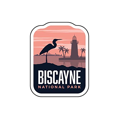 Vagabond Heart Biscayne National Park Vinyl Sticker - Waterproof Decals for Laptop Water Bottle Hydro Flask Car Bumper - Travel Souvenir - UV Fade Resistant - Gift for Hikers - 2.75 inch