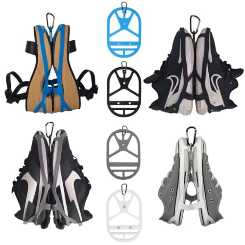 Shoe Holster For Backpack with Clip Hanger. Footwear Holder with Clip for Sneakers, Cleats, Bowling, Soccer, Basket, Football. For Travel, Outdoors, Sports & Space Saving2