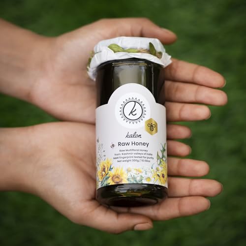 Image of KALON 100% Natural Raw Honey | NMR Tested | No Added Sugar and Preservatives | Thick Raw Flavour - 300 gm