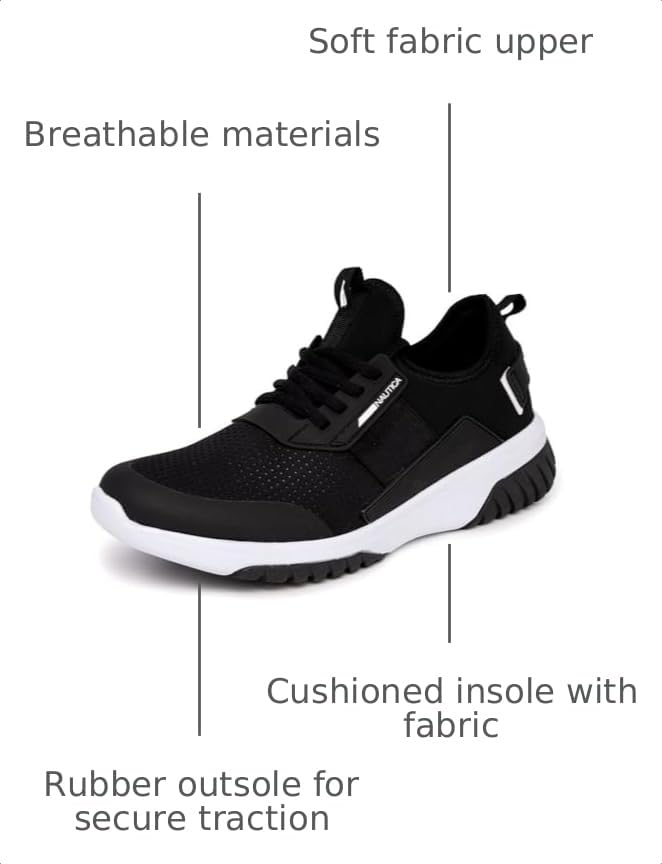 Image of Nautica Men's Sneakers: Athletic, Comfortable, Casual Lace-Up Fashion Walking Shoes