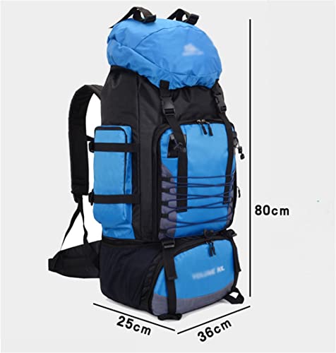 JYJZHX Zaino Sportivo da Campeggio da 90 Litri Borsa da Alpinismo all'aperto di Grande capacità Zaino da Viaggio Borsa da Trekking (Color : Blue,White, Size : As The Picture Shows) - Image 3