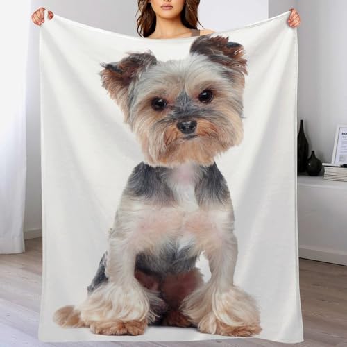 Couverture en flanelle Yorkshire Terrier douce lit bureau - 5
