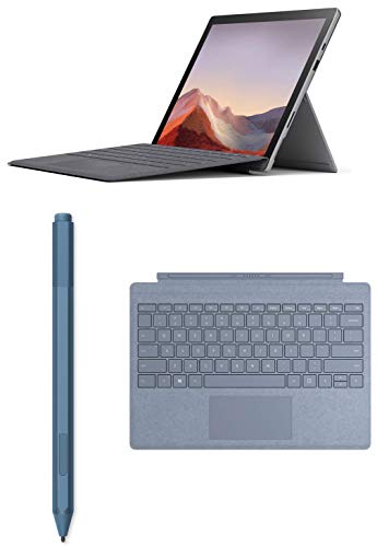 Image of Microsoft Surface Pro 7 VDV-00015 12.3 inch Touchscreen 2-in-1 Laptop (10th Gen Intel Core i5 /8GB /128GB SSD /Win10 Home /Intel Iris Plus Graphics), Platinum+Type Cover Surface Pen, Ice Blue