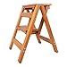 Stabile dünne Klapphocker Leiter Leiter mit Zwei Stufen, Holzhocker für Treppen Esszimmerstühle für Kinder und Erwachsene