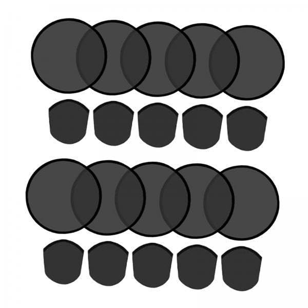 2x10 Pieces Foldable Flying Disc Fans Fun DIY for Travel Black | Festival Party Favors black Hand Fans-picture-11