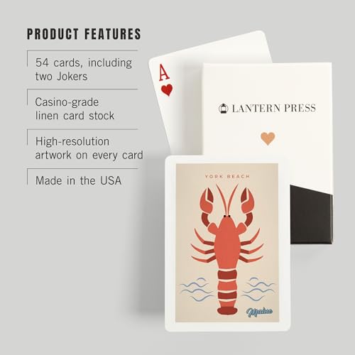 Baraja de Póker York Beach Maine con 52 cartas miniatura 3
