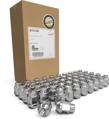 Image of Wheel Accessories Parts 100 Pcs 12mm 1.25 12x1.25 Thread Bulge Acorn 35mm 1.38 inch Long Lug Nuts Chrome 3 /4 inch 19mm Hex Fits Most Subaru Pass Cars | Nissan Pass Cars with Aftermarket Wheels