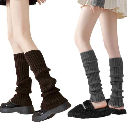 Image of 2 Pcs Leg Warmers Y2k, Leg Warmers, Y2k Accessories, Cute Kawaii Cream Legwarmers for Women Winter