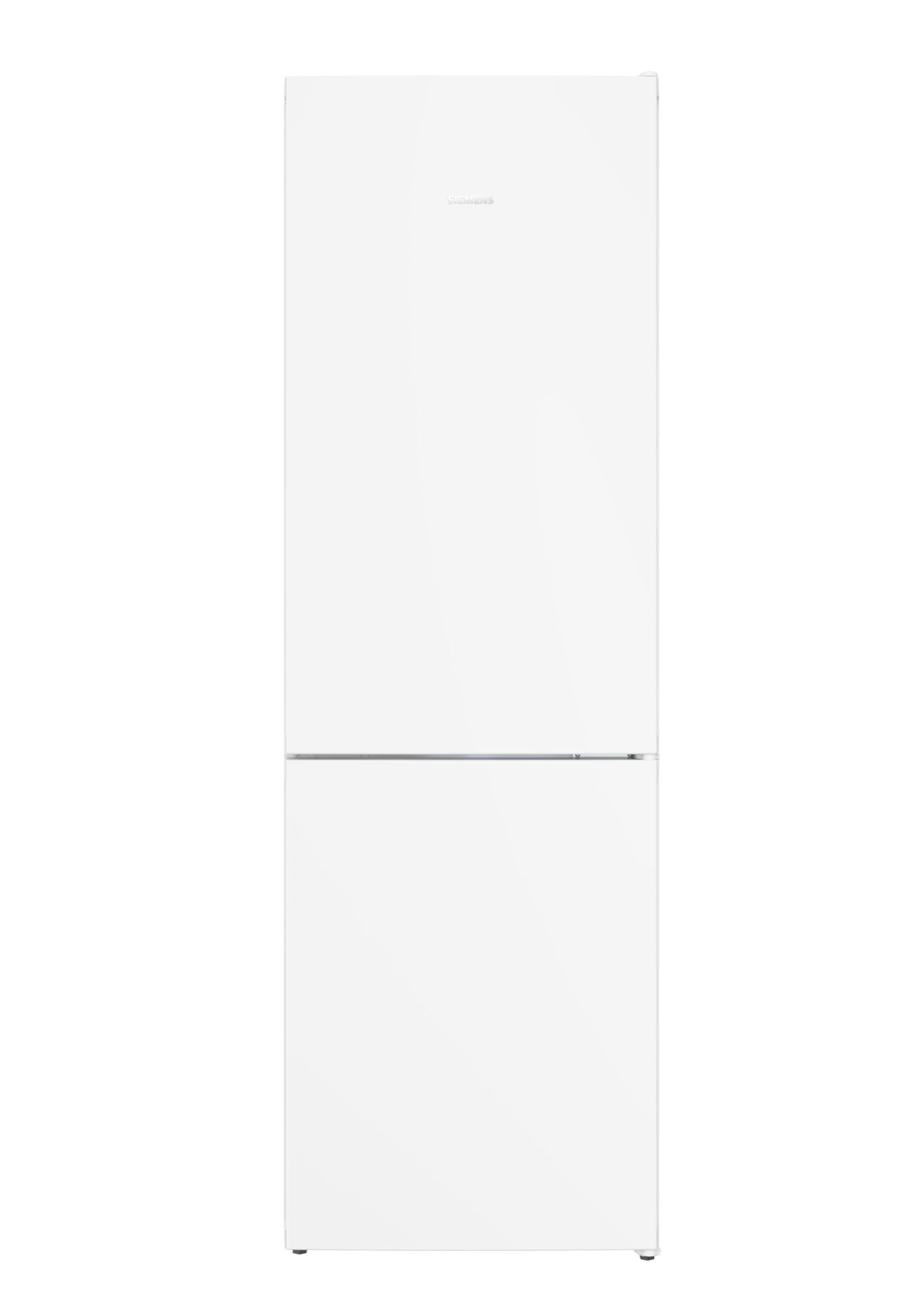 Siemens iQ300 Freistehende Kühl-Gefrier-Kombination 186 x 60 cm, KG36NVWCG, 218 L Kühlen & 103 L Gefrieren, Total noFrost, Nahtlose Platzierung, multiAirflow System, hyperFresh Technologie, Weiß