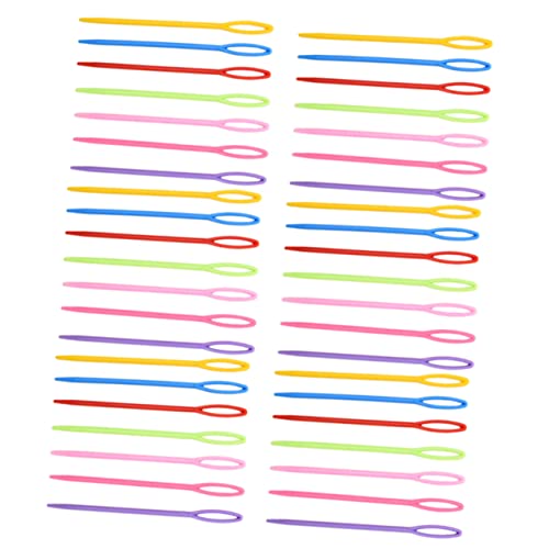 HAWILLOSCH 1000pcs Plastic Knitting Needles Set for Sweater DIY Yarn Needles Handmade Craft Tool Big for Hand Sewing