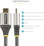 StarTech.com 6ft (2m) Premium Certified HDMI 2.0 Cable - High Speed Ultra HD 4K 60Hz HDMI Cable with Ethernet - HDR10, ARC - UHD HDMI Video Cord - for UHD Monitors, TVs, Displays - M/M (HDMMV2M)
