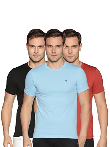 Image of Dollar Cotton Rich Fabric Solid Men's T-Shirt | Chest Logo Branding | Wide Array of Attractive Colours