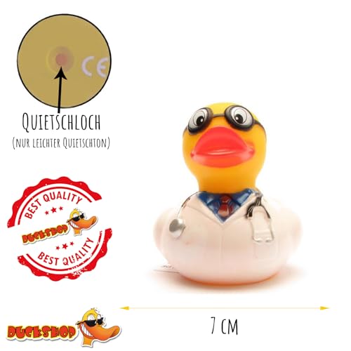 Duckshop I Badeente Arzt I Quietscheente I Quietscheentchen L: 7,5 cm I Geschenk Mediziner I Präsent Sammler