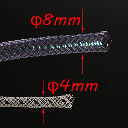 Greatfishing 9Pc Mixed Colors Holographic Tinsel Mylar Tube Mesh Fly Tying E Z Body Minnow Material 1 Meter (9Pc 4Mm Mixed Colors Combo) #TOP1